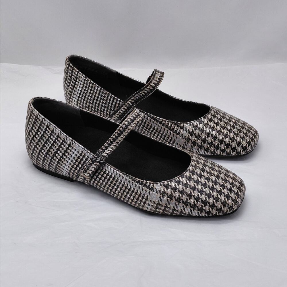 Vionic Mary Jane Ballet Flats Womens Size 6 Houndstooth Plaid Comfort Shoes - Picture 3 of 13